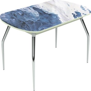 Кухонный раскладной стол Ривьера исп.2 ноги метал. крашеные №24 Фотопечать (Вода №11) в Уссурийске