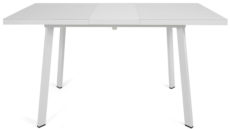 Раздвижной стол Сальвадор-2G (ноги белые, стекло cristal/белый цемент) во Владивостоке - изображение 5