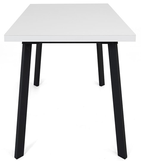 Кухонный раздвижной стол Сальвадор-2G (ноги черные, стекло cristal/белый цемент) во Владивостоке - изображение 2