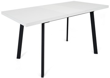 Кухонный раздвижной стол Сальвадор-2G (ноги черные, стекло cristal/белый цемент) во Владивостоке - предосмотр 3