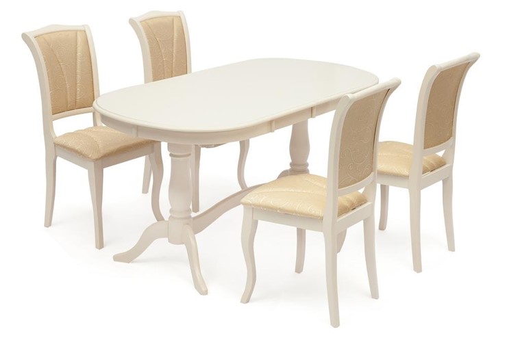 Кухонный стол раскладной Siena ( SA-T6EX2L ) 150+35+35х80х75, ivory white (слоновая кость 2-5) арт.12490 в Артеме - изображение 6