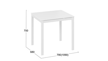 Кухонный раскладной стол Слайд тип 1 (Белый матовый, Белый) во Владивостоке - предосмотр 4