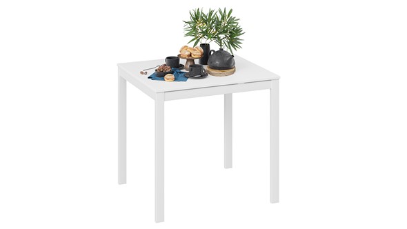 Кухонный раскладной стол Слайд тип 1 (Белый матовый, Белый) в Артеме - изображение
