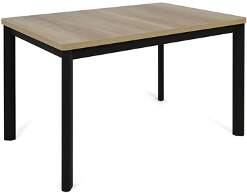 Кухонный стол раскладной Токио-1L (ноги металлические черные, дуб каньон) в Уссурийске
