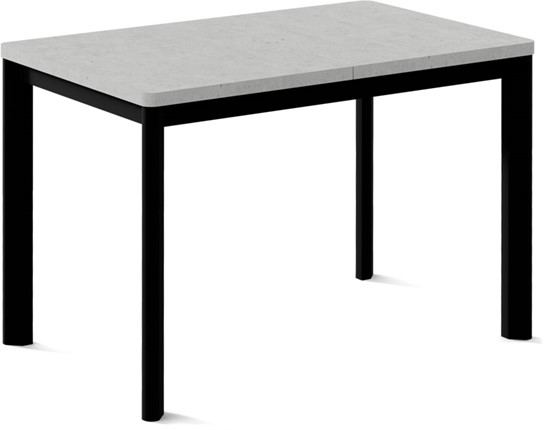 Кухонный стол раздвижной Токио-2L (ноги металлические черные, светлый цемент) в Артеме - изображение