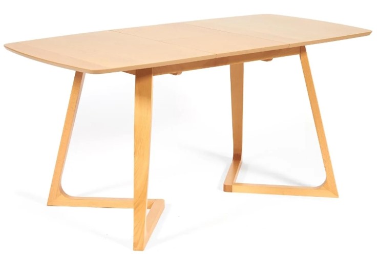 Кухонный стол раскладной VAKU (Ваку) бук/мдф 80x120+40x75, Натуральный бук арт.13987 в Артеме - изображение 2
