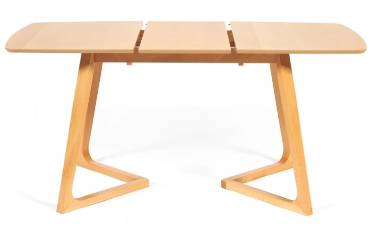 Кухонный стол раскладной VAKU (Ваку) бук/мдф 80x120+40x75, Натуральный бук арт.13987 в Артеме - изображение 3