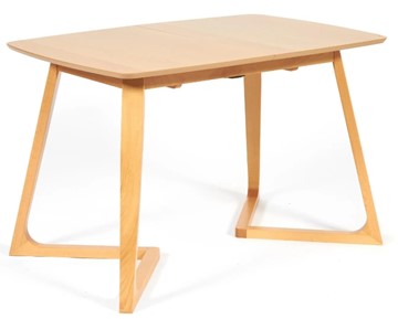 Кухонный стол раскладной VAKU (Ваку) бук/мдф 80x120+40x75, Натуральный бук арт.13987 в Артеме - предосмотр