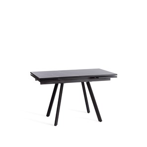 Кухонный стол раскладной VIGO ЛДСП/HPL/металл,120x80x30х30х75 см, Мрамор чёрный/чёрный арт.19730 в Артеме - предосмотр 3