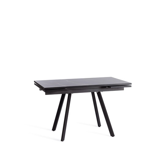 Кухонный стол раскладной VIGO ЛДСП/HPL/металл,120x80x30х30х75 см, Мрамор чёрный/чёрный арт.19730 в Артеме - изображение 3