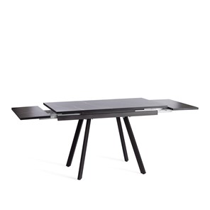 Кухонный стол раскладной VIGO ЛДСП/HPL/металл,120x80x30х30х75 см, Мрамор чёрный/чёрный арт.19730 в Артеме - предосмотр 4