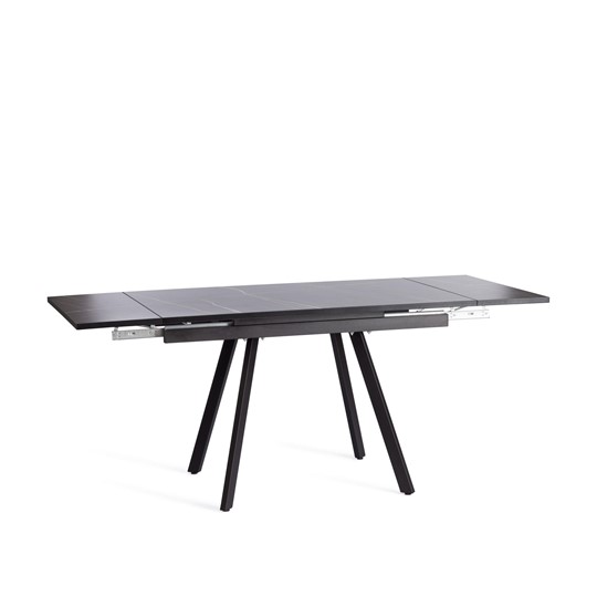 Кухонный стол раскладной VIGO ЛДСП/HPL/металл,120x80x30х30х75 см, Мрамор чёрный/чёрный арт.19730 в Артеме - изображение 5