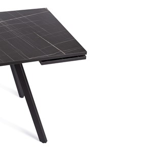 Кухонный стол раскладной VIGO ЛДСП/HPL/металл,120x80x30х30х75 см, Мрамор чёрный/чёрный арт.19730 в Артеме - предосмотр 6