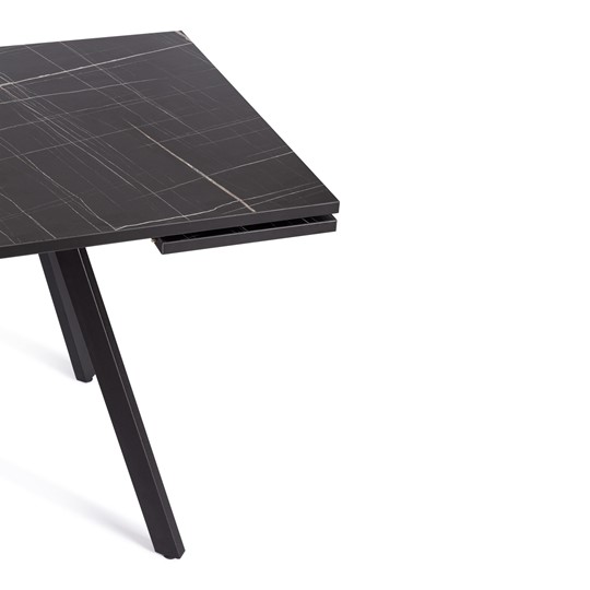 Кухонный стол раскладной VIGO ЛДСП/HPL/металл,120x80x30х30х75 см, Мрамор чёрный/чёрный арт.19730 в Артеме - изображение 6