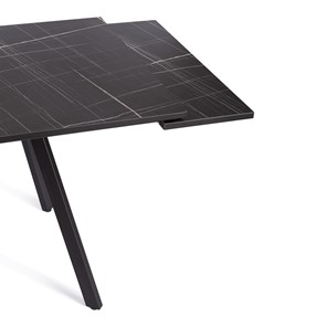 Кухонный стол раскладной VIGO ЛДСП/HPL/металл,120x80x30х30х75 см, Мрамор чёрный/чёрный арт.19730 в Артеме - предосмотр 7