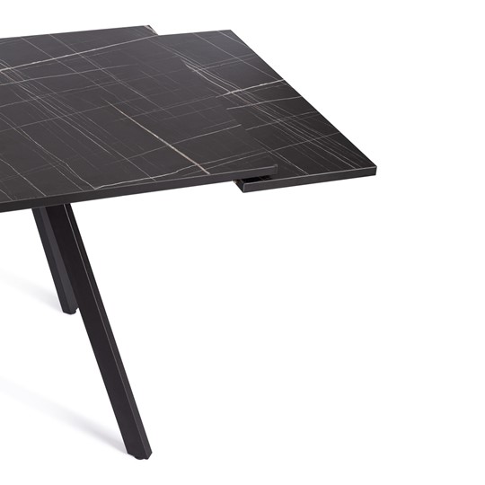 Кухонный стол раскладной VIGO ЛДСП/HPL/металл,120x80x30х30х75 см, Мрамор чёрный/чёрный арт.19730 в Артеме - изображение 7