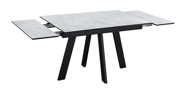 Кухонный стол раскладной Wings, Жемчужный Перито/Черный в Артеме - изображение 1