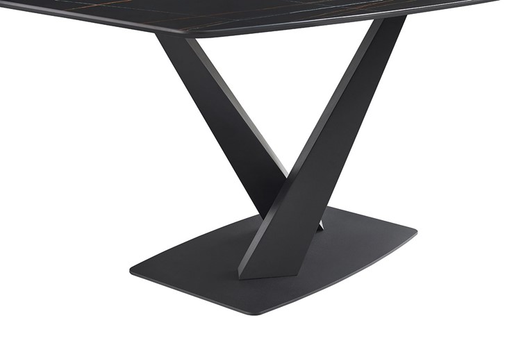 Кухонный обеденный стол DT2017 черная керамика MR32 (180) в Находке - изображение 3