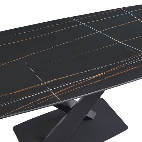 Кухонный обеденный стол DT2017 черная керамика MR32 (180) в Находке - изображение 4