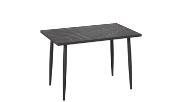 Кухонный обеденный стол Невада ДП1-02-08 (Черный мрамор/Черный матовый) в Артеме - предосмотр 1
