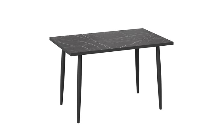 Кухонный обеденный стол Невада ДП1-02-08 (Черный мрамор/Черный матовый) в Артеме - изображение 1