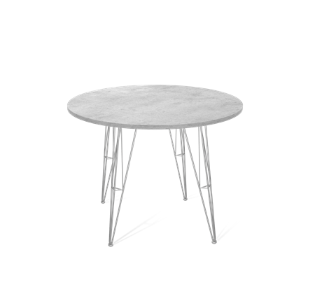 Обеденный стол SHT-TU10 / SHT-TT 90 ЛДСП (бетон чикаго светло-серый/хром лак) в Артеме - изображение
