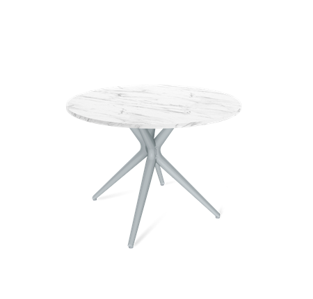 Кухонный обеденный стол SHT-TU30 / SHT-TT 90 ЛДСП (мрамор кристалл/серый) в Артеме - изображение