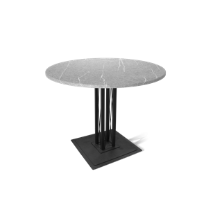 Кухонный обеденный стол SHT-TU6-BS1 / SHT-TT 90 МДФ (серый мрамор/черный) в Артеме