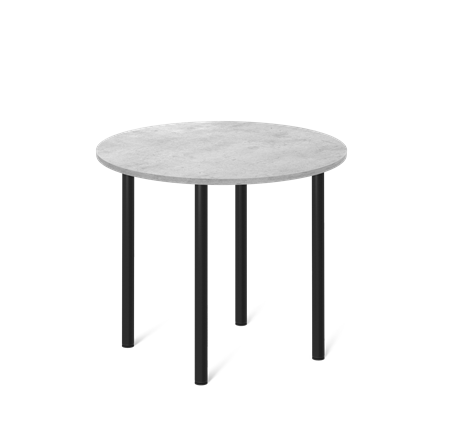 Кухонный обеденный стол SHT-TU66 / SHT-TT 90 ЛДСП (бетон чикаго светло-серый/черный) в Уссурийске - изображение