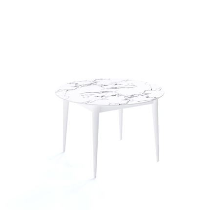 Раздвижной стол Kenner W1200 (Белый/Мрамор белый) в Артеме - изображение