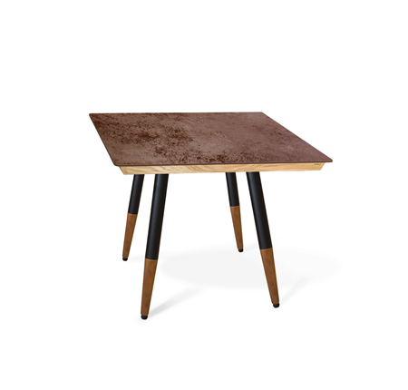 Кухонный стол SHT-TU12 (4 шт.)/ТT8 60/60 (черный/темный орех/прозрачный лак/коричневая сепия) в Артеме - изображение