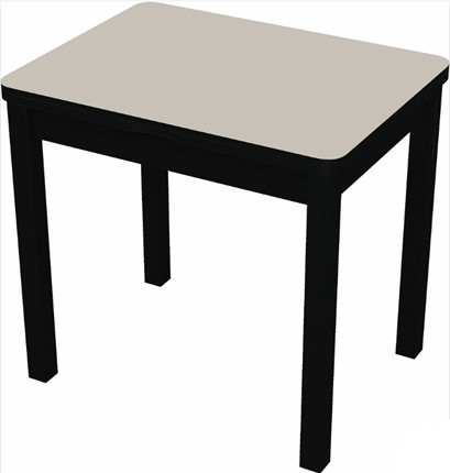 Обеденный раздвижной стол Бари дерево №8 (стекло белое/черный) в Артеме - изображение
