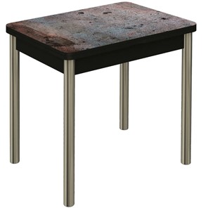 Раздвижной стол Бари хром №6 (Exclusive h001/черный) в Артеме