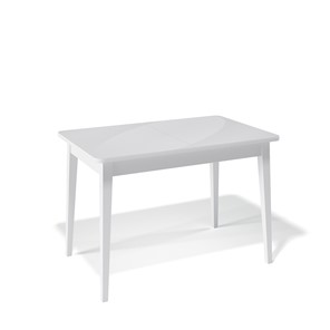 Раздвижной стол Kenner 1100M (Белый/Стекло белое глянец) в Артеме