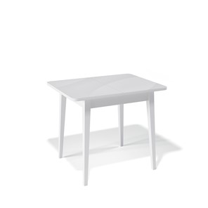 Кухонный раздвижной стол Kenner 900M (Белый/Стекло белое сатин) в Уссурийске
