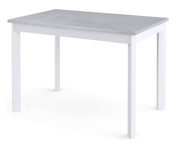 Кухонный стол раскладной Dikline L110 Бетон/ножки белые в Артеме