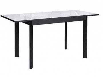 Обеденный раздвижной стол Dikline Ls110, стекло белое/ножки черные в Артеме - предосмотр 1
