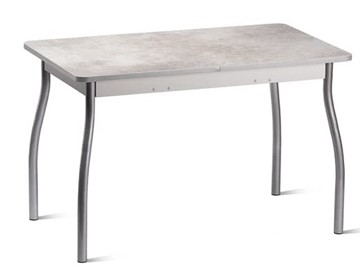 Кухонный стол Орион.4 1200, Пластик Белый шунгит/Металлик в Артеме