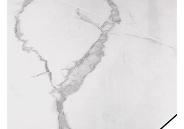 Стол обеденный раздвижной DikLine SFE160 Керамика Белый мрамор/подстолье черное/опоры черные (2 уп.) во Владивостоке - предосмотр 6