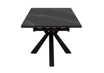 Стол раздвижной DikLine SFE160 Керамика Черный мрамор/подстолье черное/опоры черные (2 уп.) в Находке - предосмотр 3