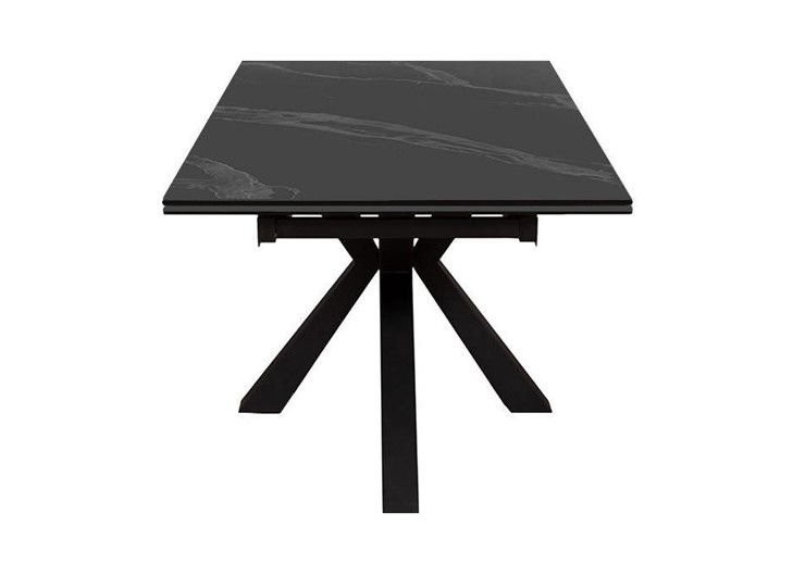 Стол раздвижной DikLine SFE160 Керамика Черный мрамор/подстолье черное/опоры черные (2 уп.) в Находке - изображение 3
