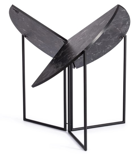 Стол складывающийся YOOP (mod. 1202) ЛДСП+меламин/металл, 100х100х72, чёрный мрамор/чёрный, арт.19491 во Владивостоке - изображение 1