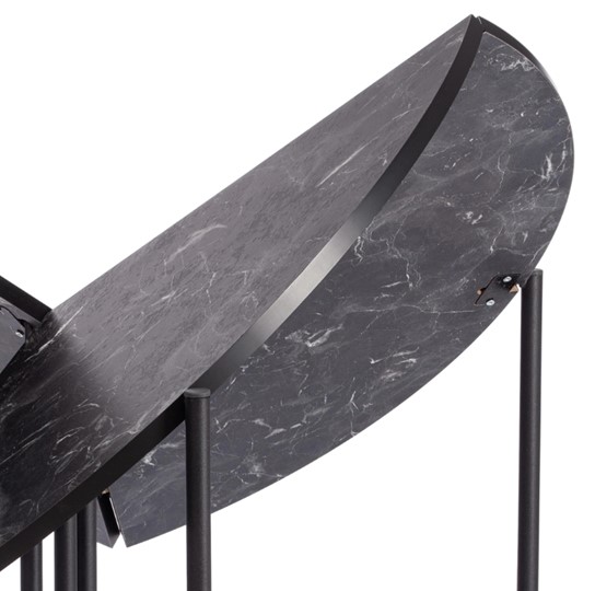 Стол складывающийся YOOP (mod. 1202) ЛДСП+меламин/металл, 100х100х72, чёрный мрамор/чёрный, арт.19491 во Владивостоке - изображение 2