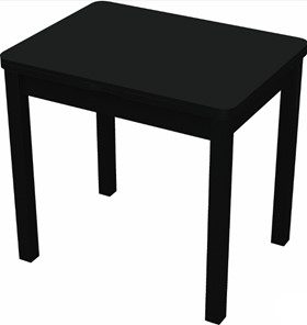 Кухонный стол раздвижной Бари дерево №8 (стекло черное/черный) в Уссурийске