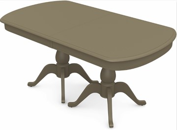 Обеденный раздвижной стол Фабрицио-2 исп. Мыло большой 2 вставки, Тон 40 (Морилка/Эмаль) в Артеме