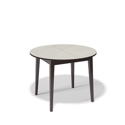 Кухонный стол раскладной Kenner 1000M (Венге/Стекло крем сатин) в Артеме - изображение
