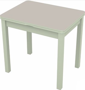 Кухонный стол раскладной Бари дерево №8 (стекло белое/белый) в Уссурийске