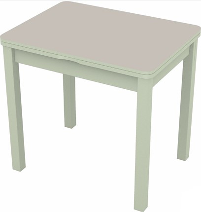 Кухонный стол раскладной Бари дерево №8 (стекло белое/белый) в Артеме - изображение