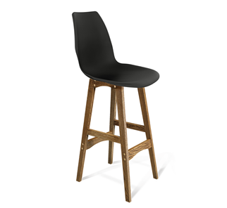 Барный стул SHT-ST29/S65 (черный/дуб брашированный коричневый) в Артеме