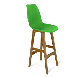 Барный стул SHT-ST29/S65 (зеленый ral 6018/светлый орех) в Артеме